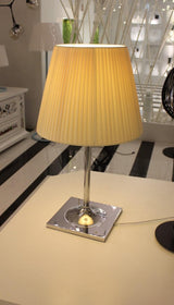 Modern Chrome Prism Table Lamp with Dual Diffuser and Polished Aluminum Base