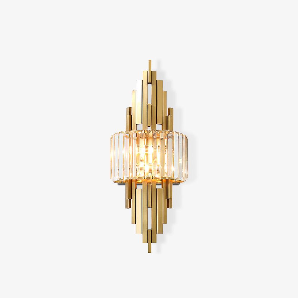 Modern Geometric Crystal Wall Sconce Gold Stainless Steel Luxury Bracket Lamp