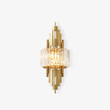 Modern Geometric Crystal Wall Sconce Gold Stainless Steel Luxury Bracket Lamp