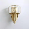 Modern Geometric Crystal Wall Sconce Gold Stainless Steel Luxury Bracket Lamp