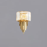 Modern Geometric Crystal Wall Sconce Gold Stainless Steel Luxury Bracket Lamp