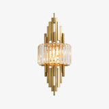 Modern Geometric Crystal Wall Sconce Gold Stainless Steel Luxury Bracket Lamp