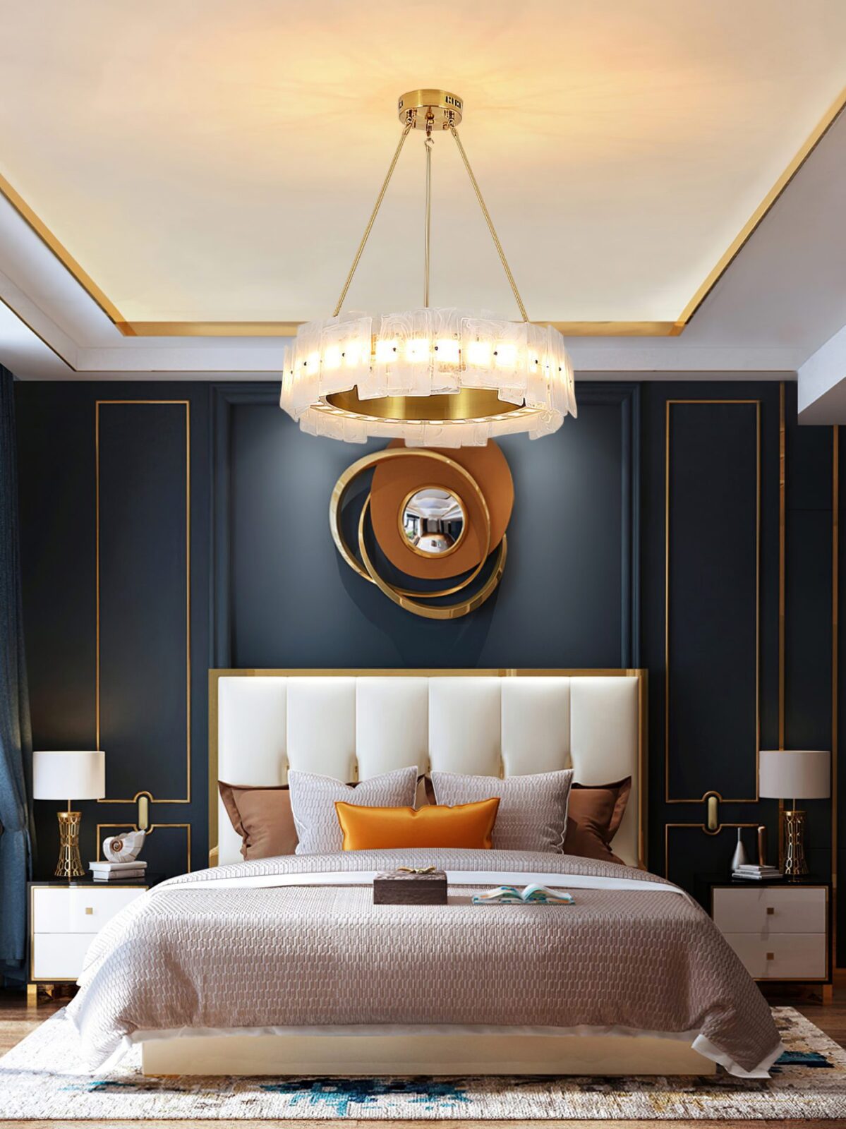 italian-style-luxury-gold-led-pendant-light-with-white-cloud-glass-and-track-design