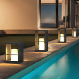 Solar Powered LED Garden Lantern Waterproof Outdoor Pathway Light in Stainless Steel