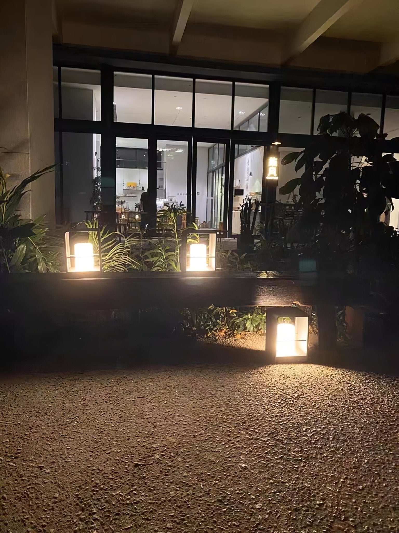 Modern LED Garden Lantern Outdoor Post Light Waterproof Exterior Landscape Path Lamp