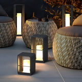 Modern LED Garden Lantern Outdoor Post Light Waterproof Exterior Landscape Path Lamp