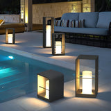 Solar Powered LED Garden Lantern Waterproof Outdoor Pathway Light in Stainless Steel