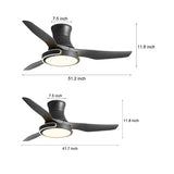 Modern Nordic Reversible Ceiling Fan with LED Light and Variable Frequency Remote Control