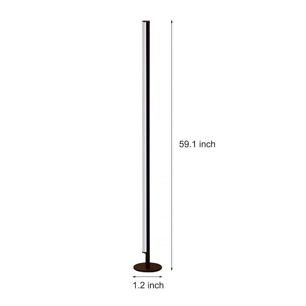 Sleek Aluminum Strip LED Standing Light Contemporary Accent Floor Lamp