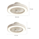 Modern Bladeless Ceiling Fan with LED Light and Smart App Remote Control Inverter Motor for Bedroom