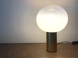 Modern Laguna Spherical Hand Blown Glass Table Lamp with Gold Aluminum Base