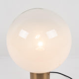 Modern Laguna Spherical Hand Blown Glass Table Lamp with Gold Aluminum Base