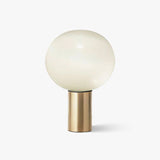 Modern Laguna Spherical Hand Blown Glass Table Lamp with Gold Aluminum Base
