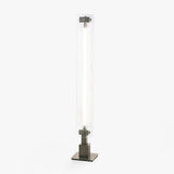 Modern Stainless Steel and Acrylic LED Ambient Floor Lamp with Glass Shade