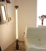Modern Stainless Steel and Acrylic LED Ambient Floor Lamp with Glass Shade