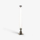 Modern Stainless Steel and Acrylic LED Ambient Floor Lamp with Glass Shade