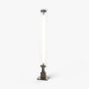 Modern Stainless Steel and Acrylic LED Ambient Floor Lamp with Glass Shade