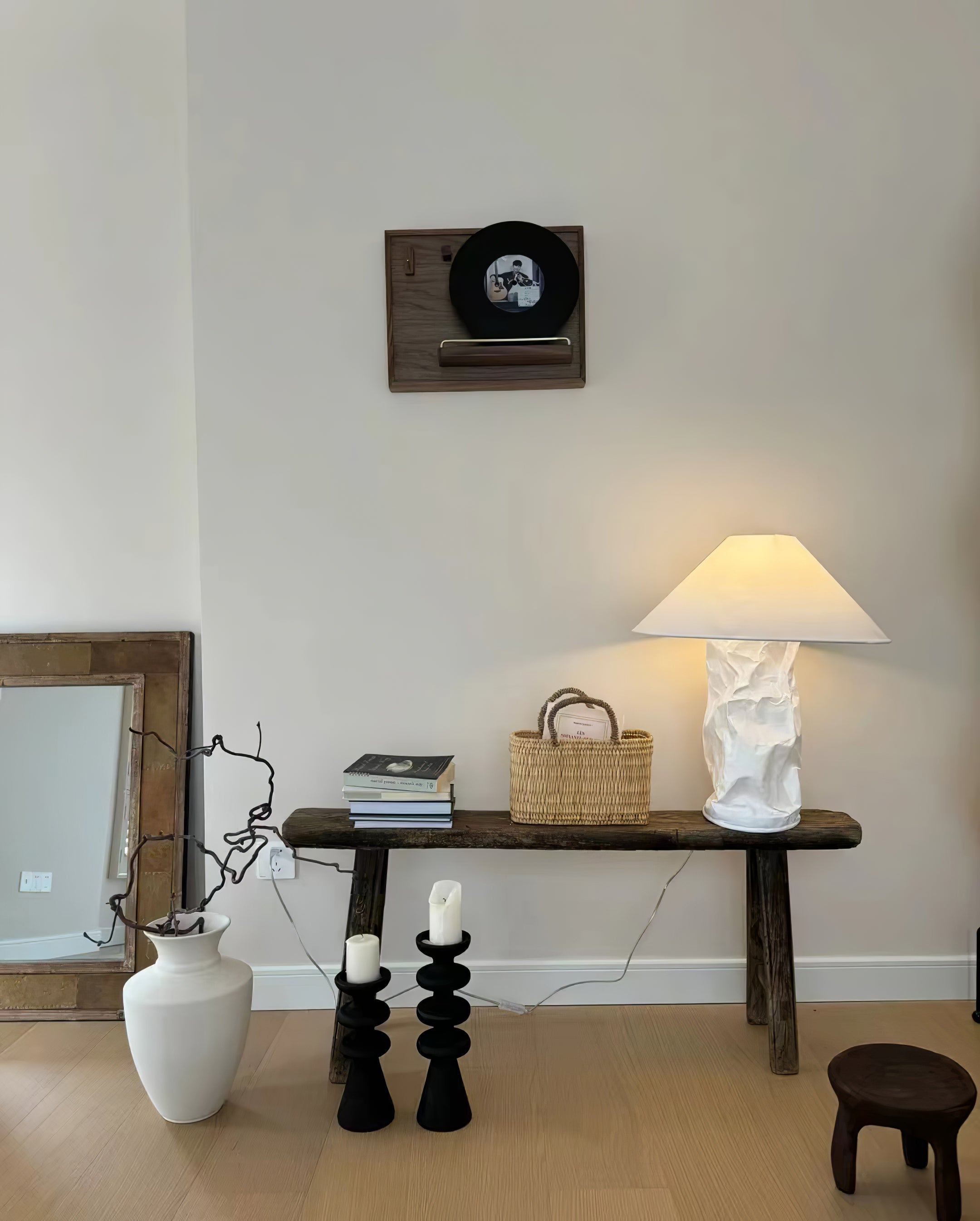 Modern Sculptural Dupont Paper Table Lamp for Contemporary Bedroom Lighting
