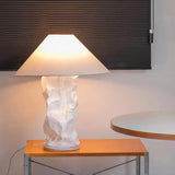 Modern Sculptural Dupont Paper Table Lamp for Contemporary Bedroom Lighting