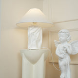 Modern Sculptural Dupont Paper Table Lamp for Contemporary Bedroom Lighting