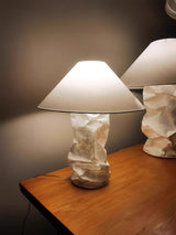 Modern Sculptural Dupont Paper Table Lamp for Contemporary Bedroom Lighting
