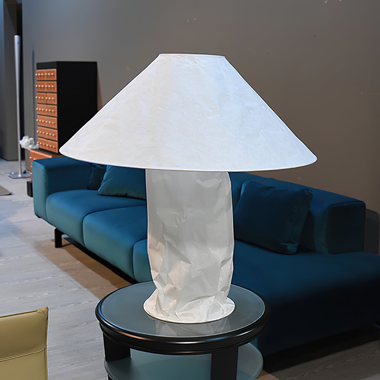 Modern Sculptural Dupont Paper Table Lamp for Contemporary Bedroom Lighting