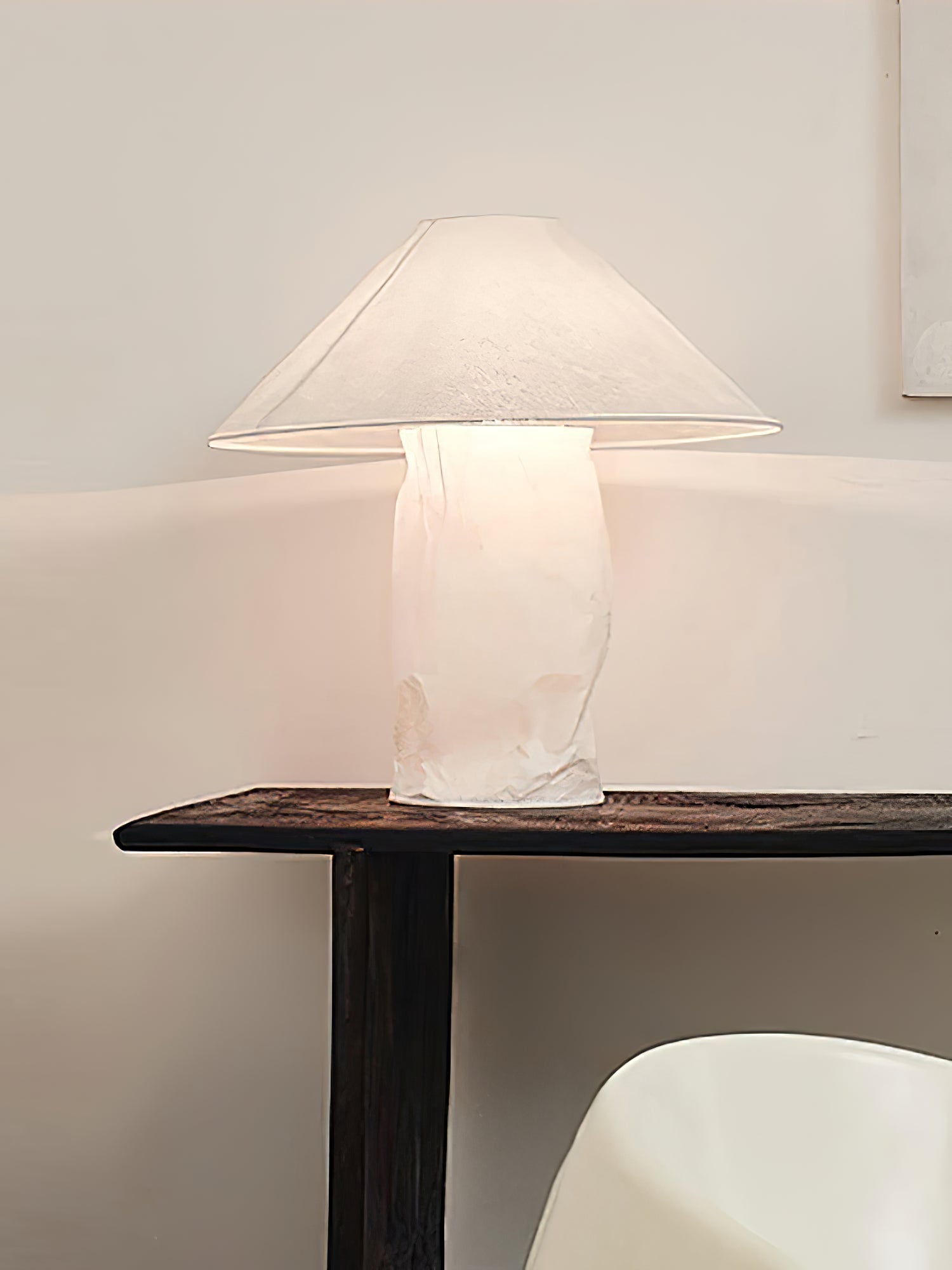 Modern Sculptural Dupont Paper Table Lamp for Contemporary Bedroom Lighting