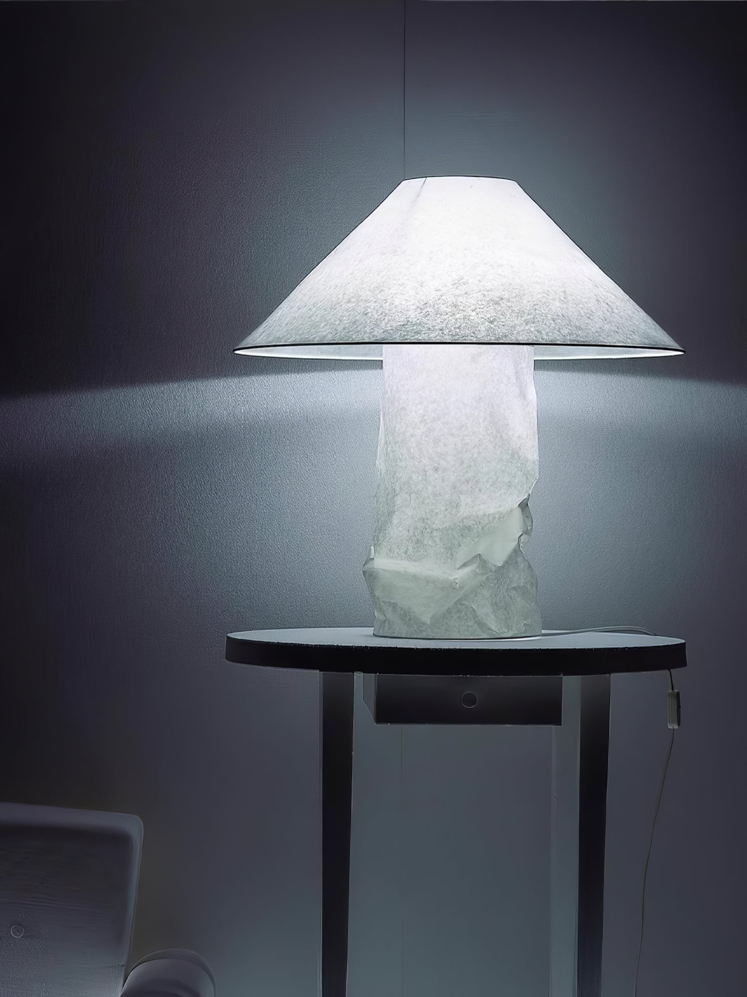 Modern Sculptural Dupont Paper Table Lamp for Contemporary Bedroom Lighting