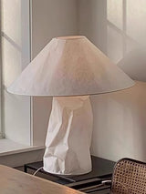 Modern Sculptural Dupont Paper Table Lamp for Contemporary Bedroom Lighting