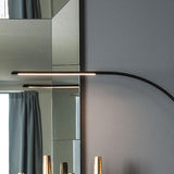 Lampo Minimalist Arc Floor Lamp Modern Steel Wire LED Torchiere Standing Light