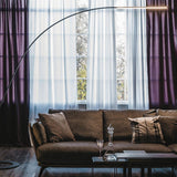 Lampo Minimalist Arc Floor Lamp Modern Steel Wire LED Torchiere Standing Light