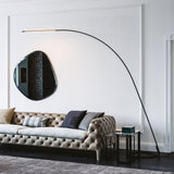 Lampo Minimalist Arc Floor Lamp Modern Steel Wire LED Torchiere Standing Light