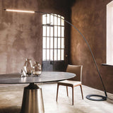 Lampo Minimalist Arc Floor Lamp Modern Steel Wire LED Torchiere Standing Light