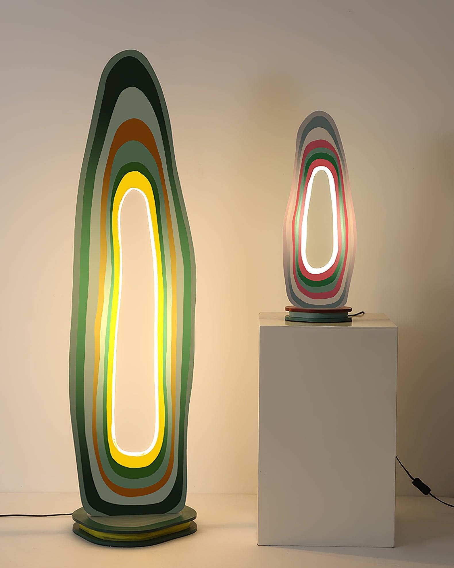 Modern Multicolor Acrylic Landscape LED Side Table Lamp for Living Room