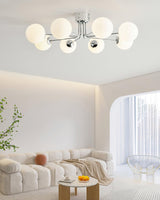 Modern Curved Silhouette Glass Globe Ceiling Lamp Lanta Style Chandelier in Gold or Chrome