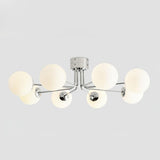Modern Curved Silhouette Glass Globe Ceiling Lamp Lanta Style Chandelier in Gold or Chrome
