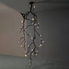 Modern Large Floral Branch Chandelier with Handmade Ceramic Flowers and Black Brass Finish