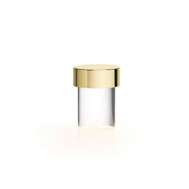 Modern Rechargeable LED Portable Table Lamp with Elegant Crystal Glass Column Design
