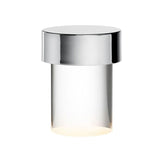 Modern Rechargeable LED Portable Table Lamp with Elegant Crystal Glass Column Design
