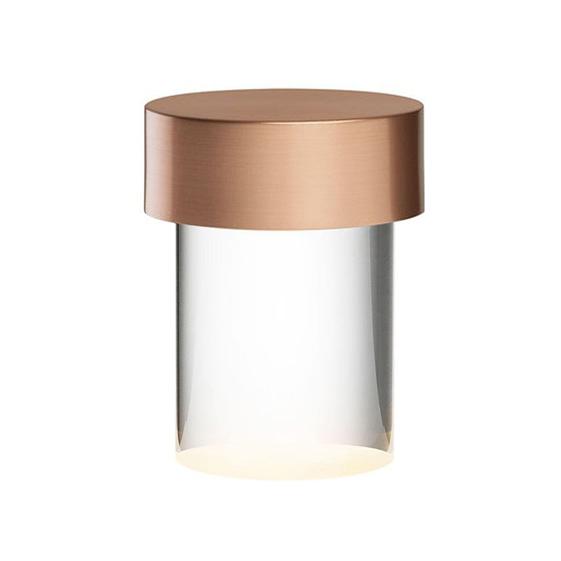Modern Rechargeable LED Portable Table Lamp with Elegant Crystal Glass Column Design