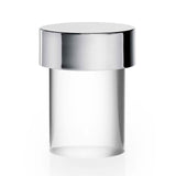 Modern Rechargeable LED Portable Table Lamp with Elegant Crystal Glass Column Design