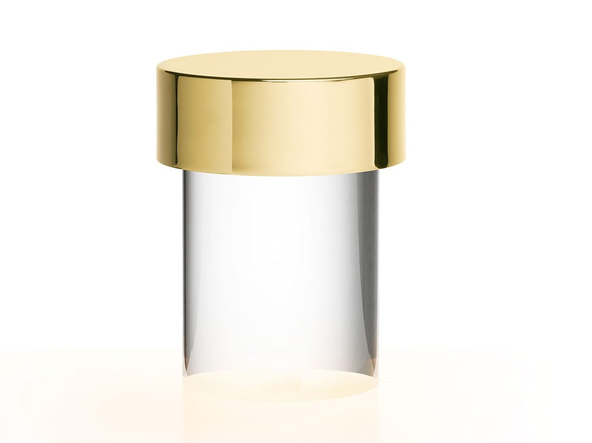 Modern Rechargeable LED Portable Table Lamp with Elegant Crystal Glass Column Design