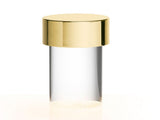 Modern Rechargeable LED Portable Table Lamp with Elegant Crystal Glass Column Design