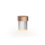 Modern Rechargeable LED Portable Table Lamp with Elegant Crystal Glass Column Design