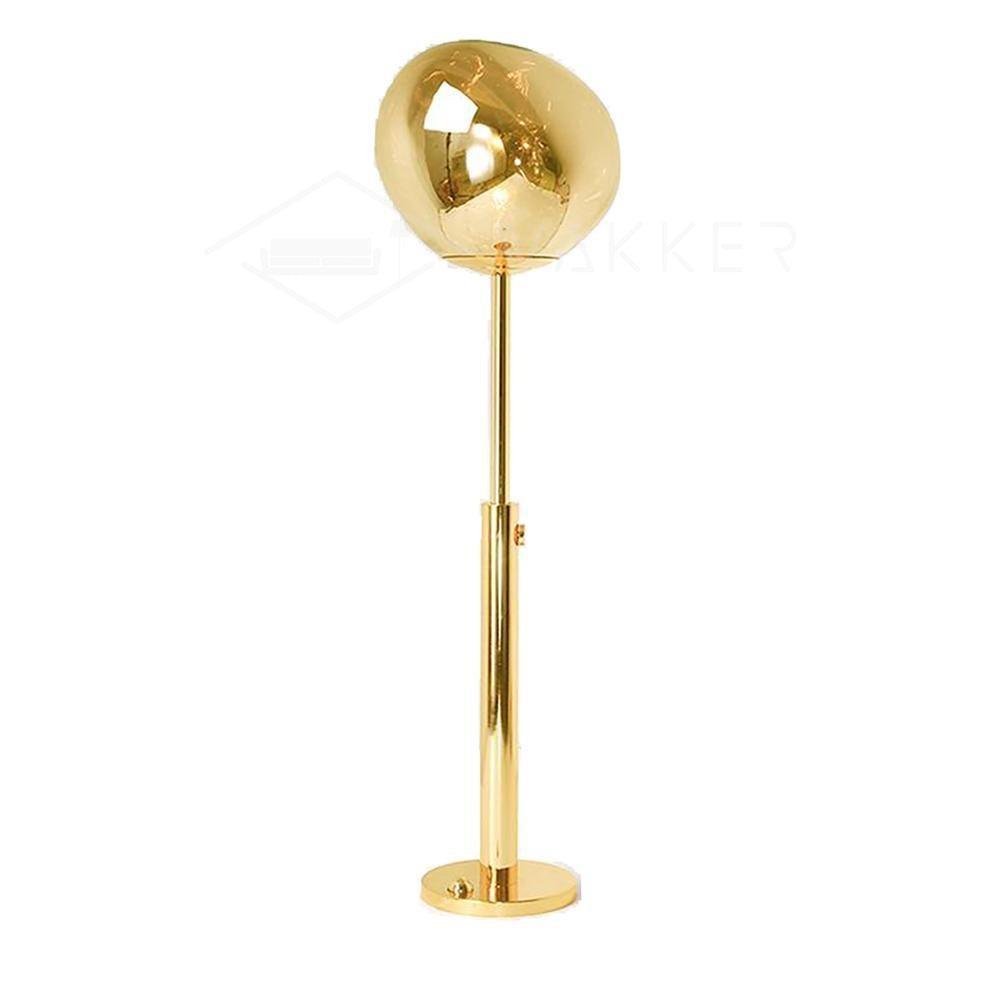 Modern Molten Lava Art Floor Standing Lamp with Spherical Metallic Shade
