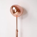 Modern Molten Lava Art Floor Standing Lamp with Spherical Metallic Shade