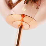 Modern Molten Lava Art Floor Standing Lamp with Spherical Metallic Shade