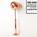 Modern Molten Lava Art Floor Standing Lamp with Spherical Metallic Shade