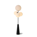 Decorative Melting Glass Column Floor Lamp Standing Light with Marble Base