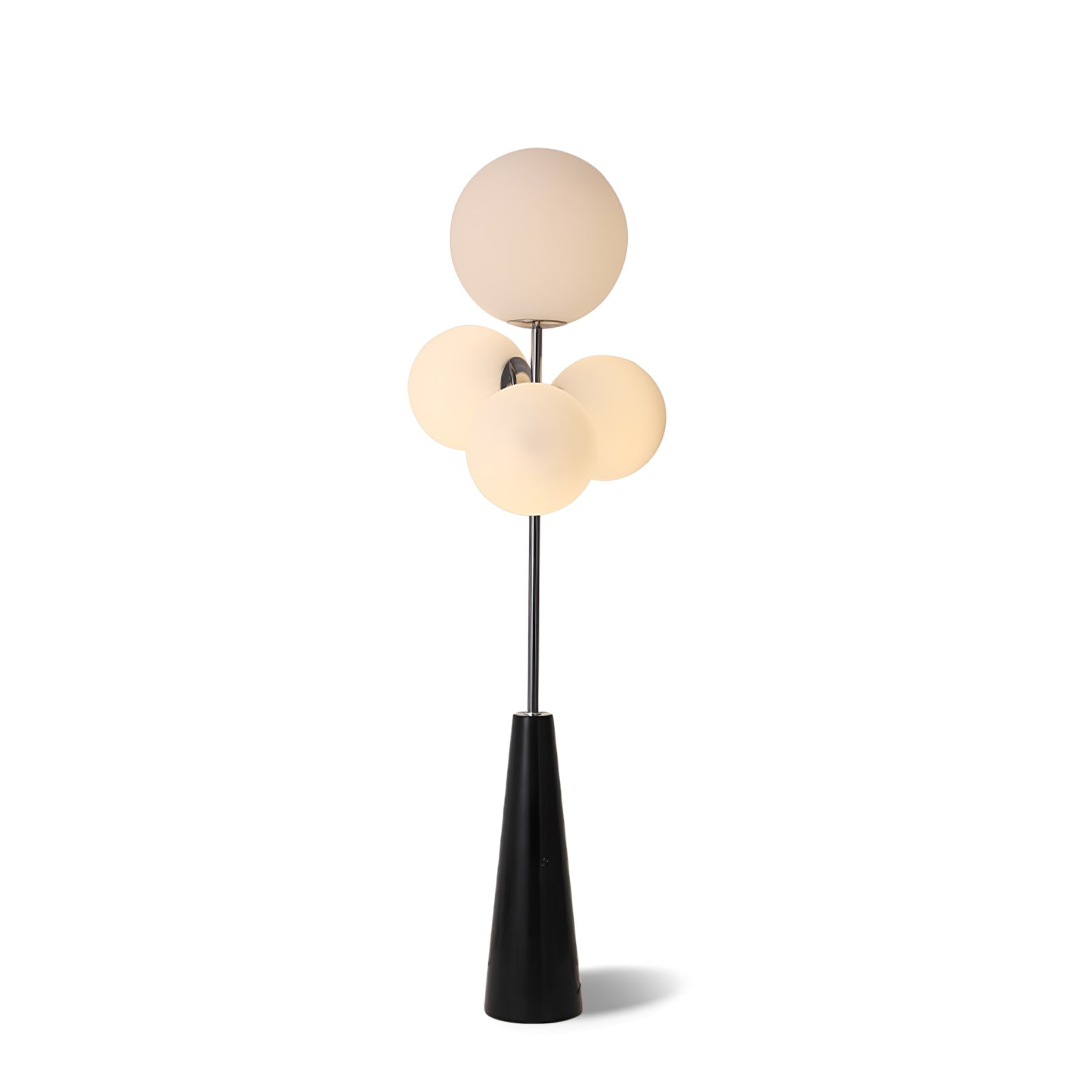 Decorative Melting Glass Column Floor Lamp Standing Light with Marble Base